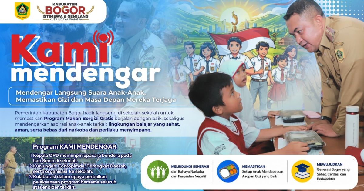 Bupati Bogor Luncurkan Program KAMI Mendengar, Pantau Makan Bergizi di Sekolah