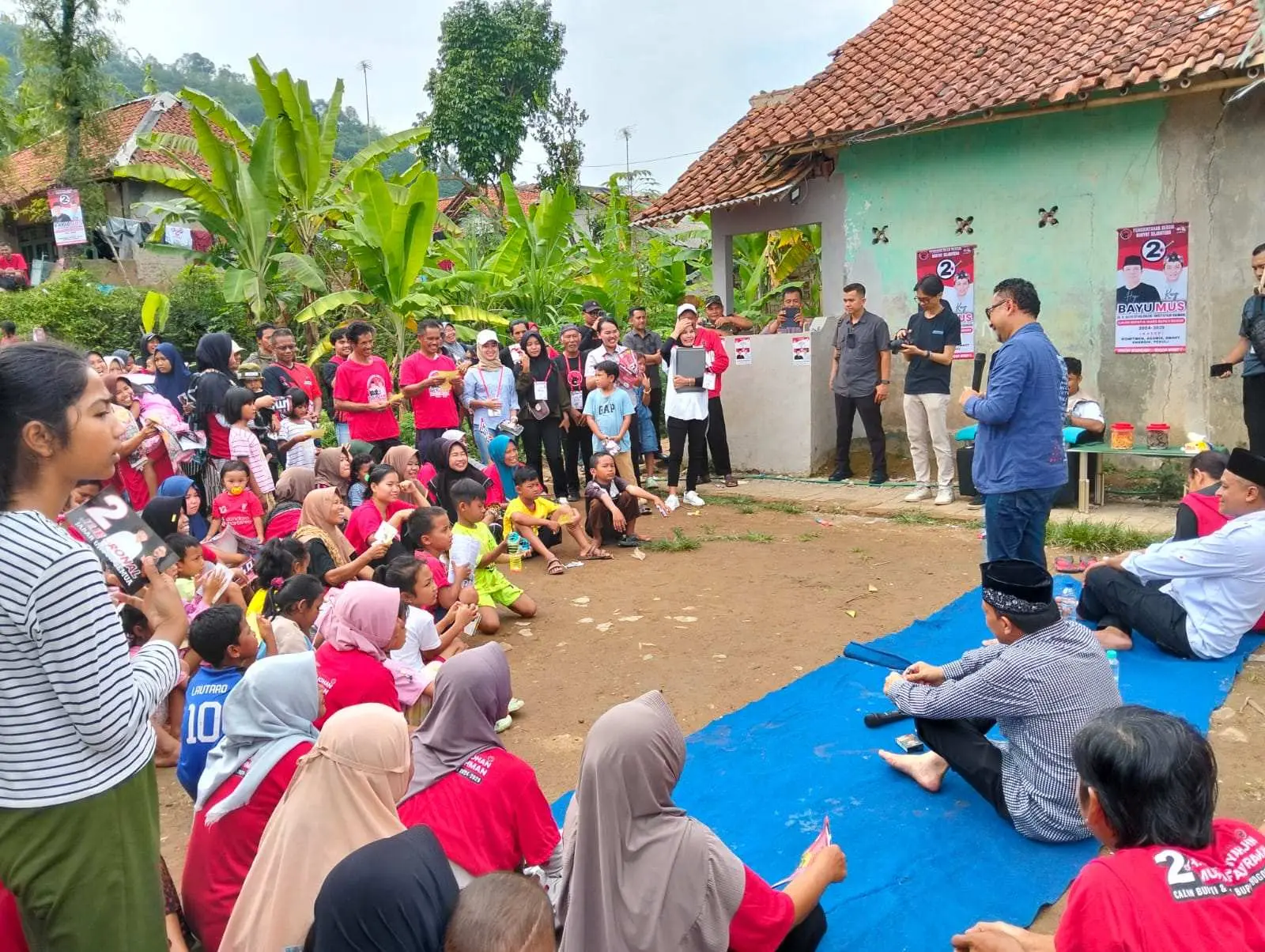 Kampanye Di Sukajaya, Paslon Nomor 02 Kobarkan Semangat Sejahterakan Warga Desa