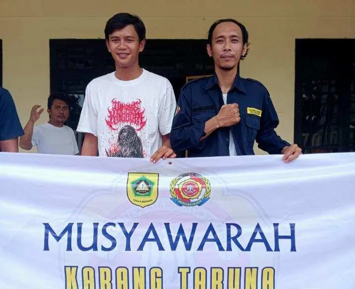 Janji Gerakkan Aksi Sosial Pemuda, Bayu Resmi Jabat Ketua Karang Taruna Rengasjajar 2025–2030