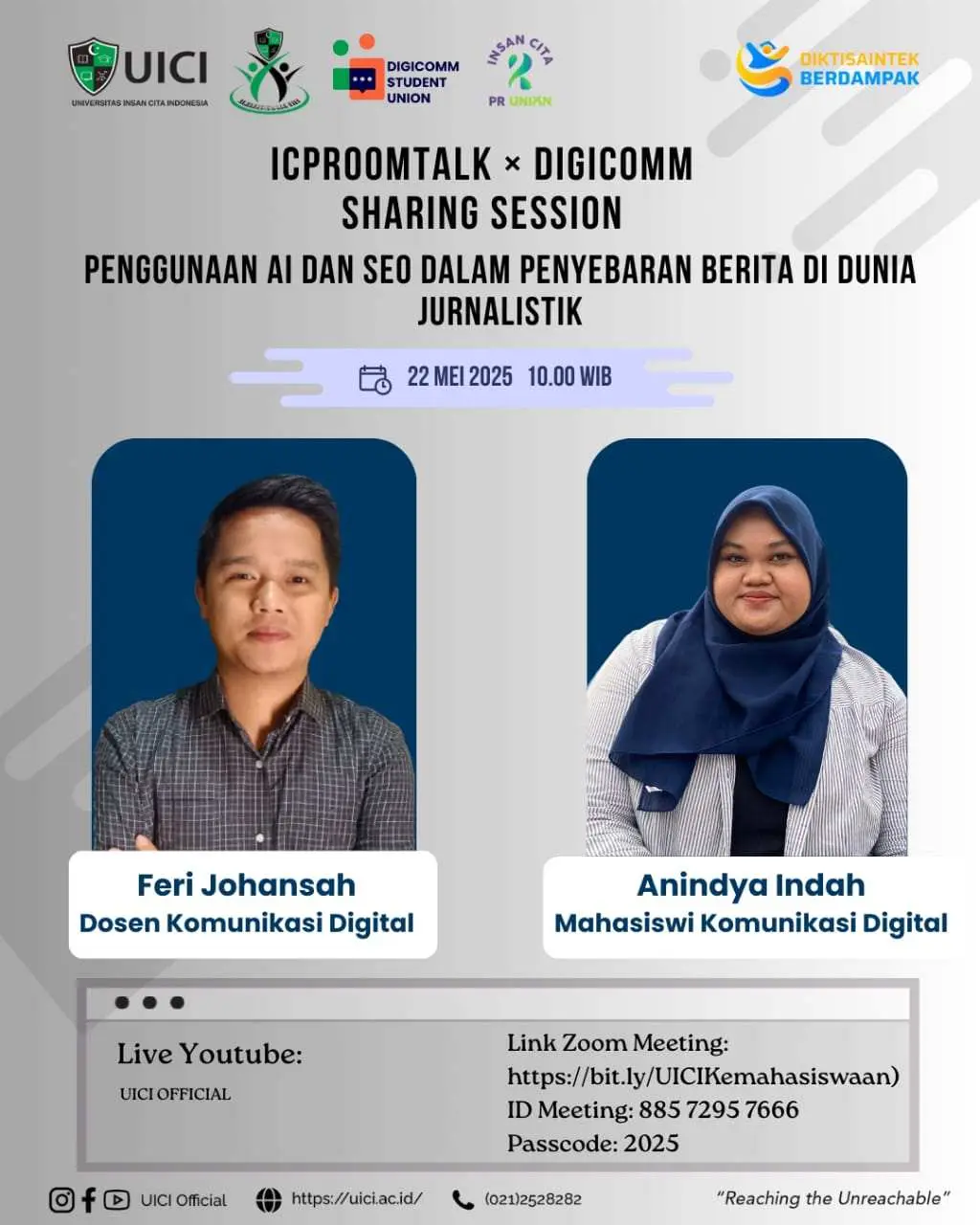 Digicomm UICI Dorong Pemanfaatan AI dan SEO Bagi Jurnalis