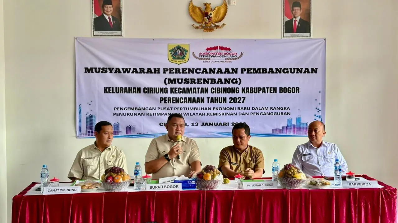 Bupati Bogor Tegaskan Komitmen Penanganan Banjir dan Penghijauan di Musrenbang Kelurahan Ciriung