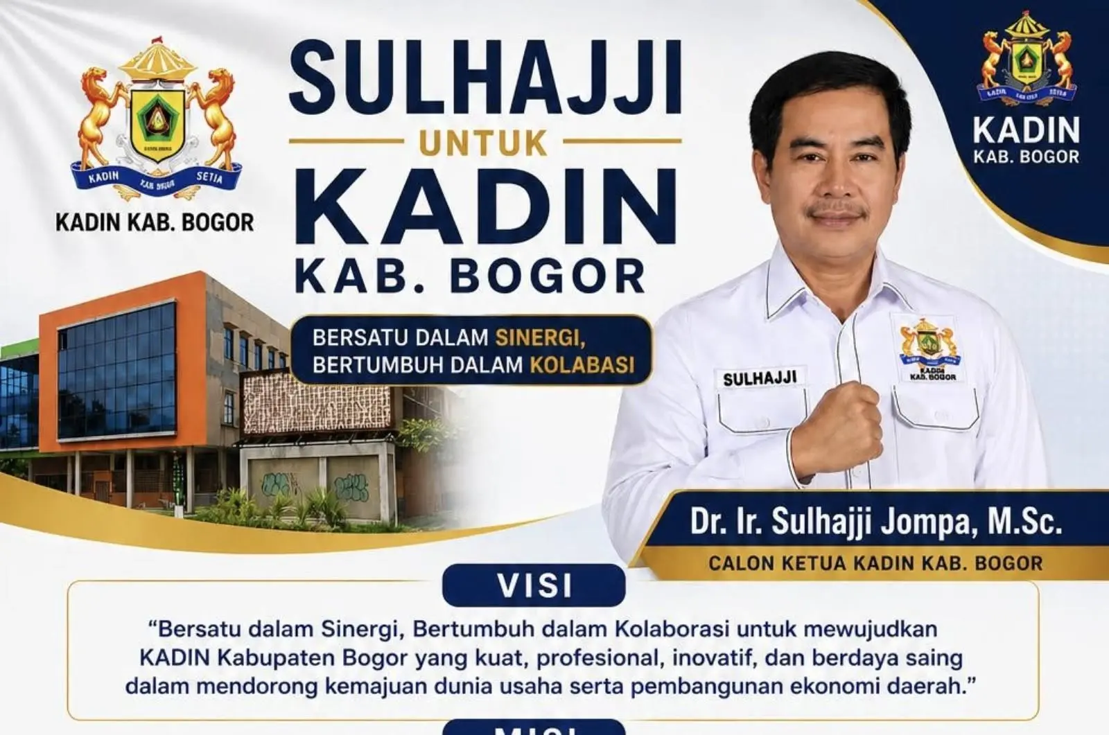 Usung Sinergi dan Kolaborasi Dalam Pembangunan, Sosok Ini Siap Maju Dalam Mukab Kadin Kabupaten Bogor